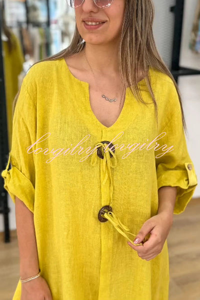 Amara | Button V-Neck Maxi