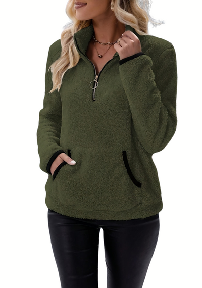 Romy™ | Fleece met halve rits