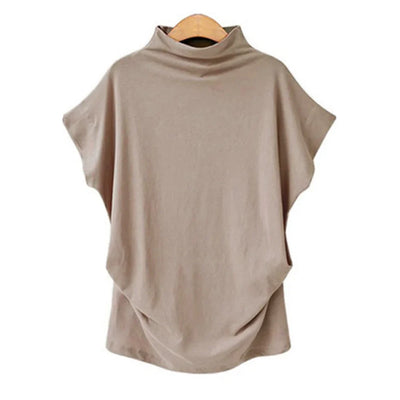 Vespera™ | Short Sleeve - Loose Turtleneck Top