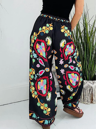 ISABEL – BOHO FLORAL PRINT WIDE-LEG TROUSERS 🌸✨