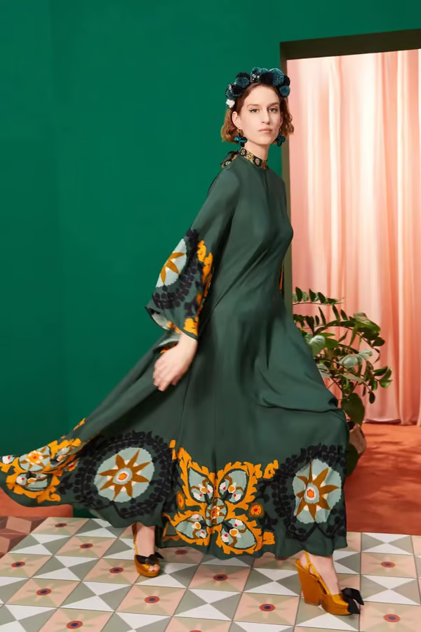 ELEONORA™ | REGAL HIGH-NECK BOHO MAXI DRESS