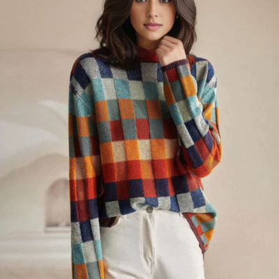 Kate™ - Patchwork turtleneck by Couture