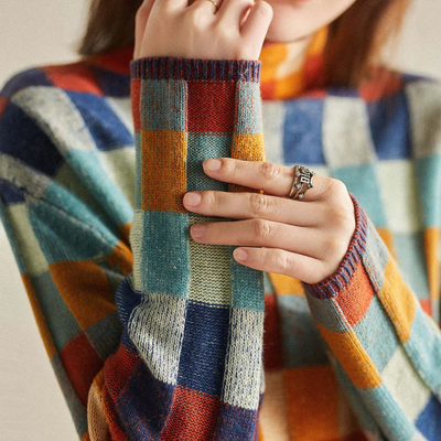 Kate™ - Patchwork turtleneck by Couture