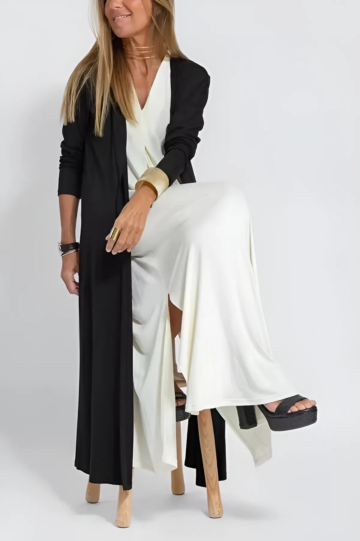 Lyvazza™ - Elegant long dress + matching cardigan FREE