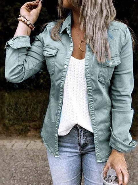 Women's Denim Shirt Jacket Top™